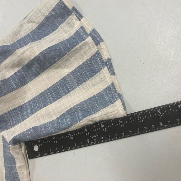 LOVE IN Women’s Off/On Shoulder Top Blue & White Striped Size Small Oversized - Picture 8 of 11